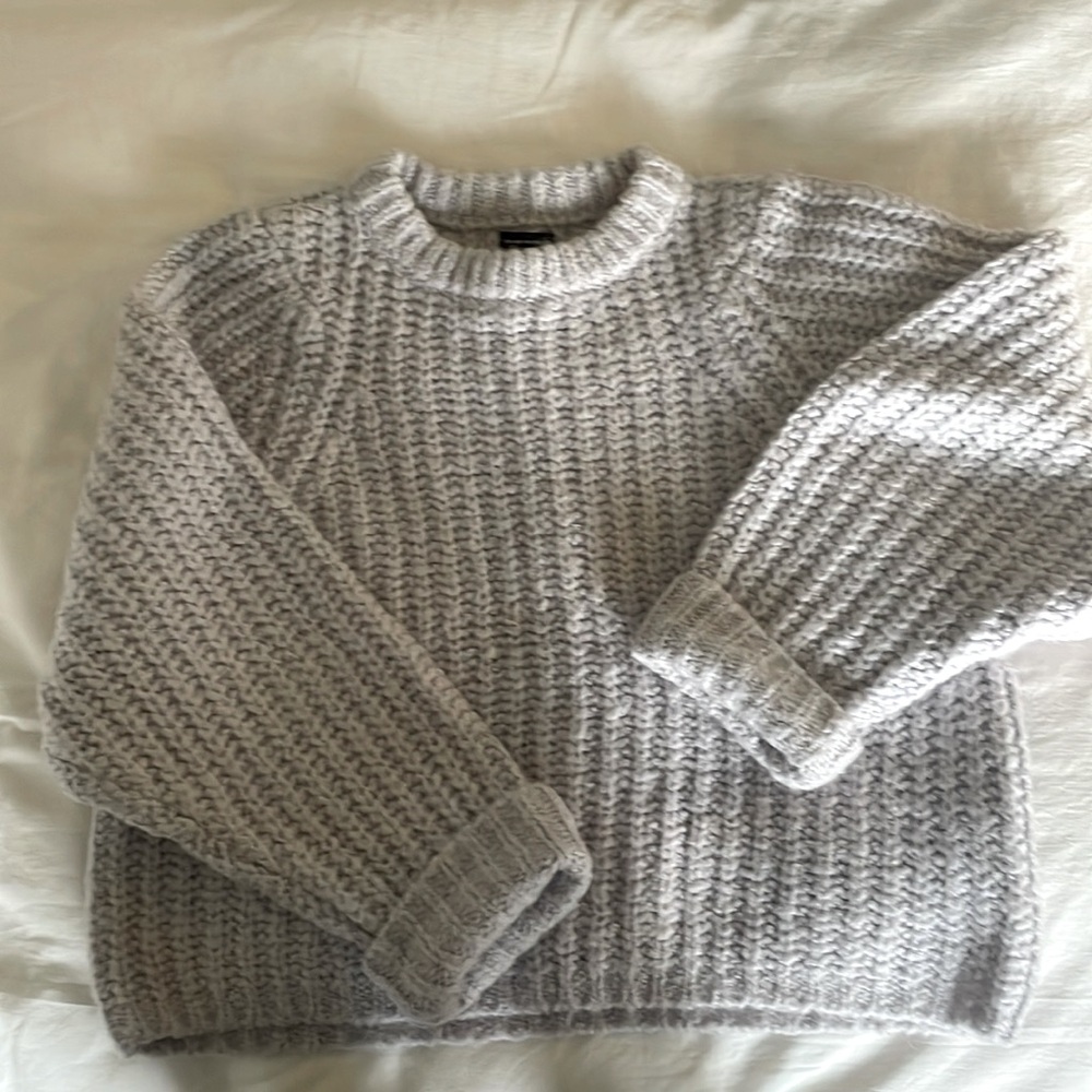 Lavender wool blend chunky sweater